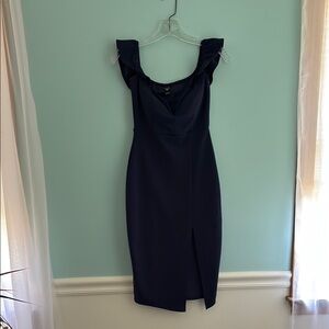 Elegant Navy Blue Cocktail Dress